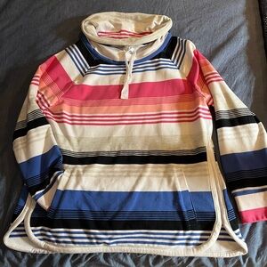 Talbots Vibrant Striped Cowl Neck Sweater